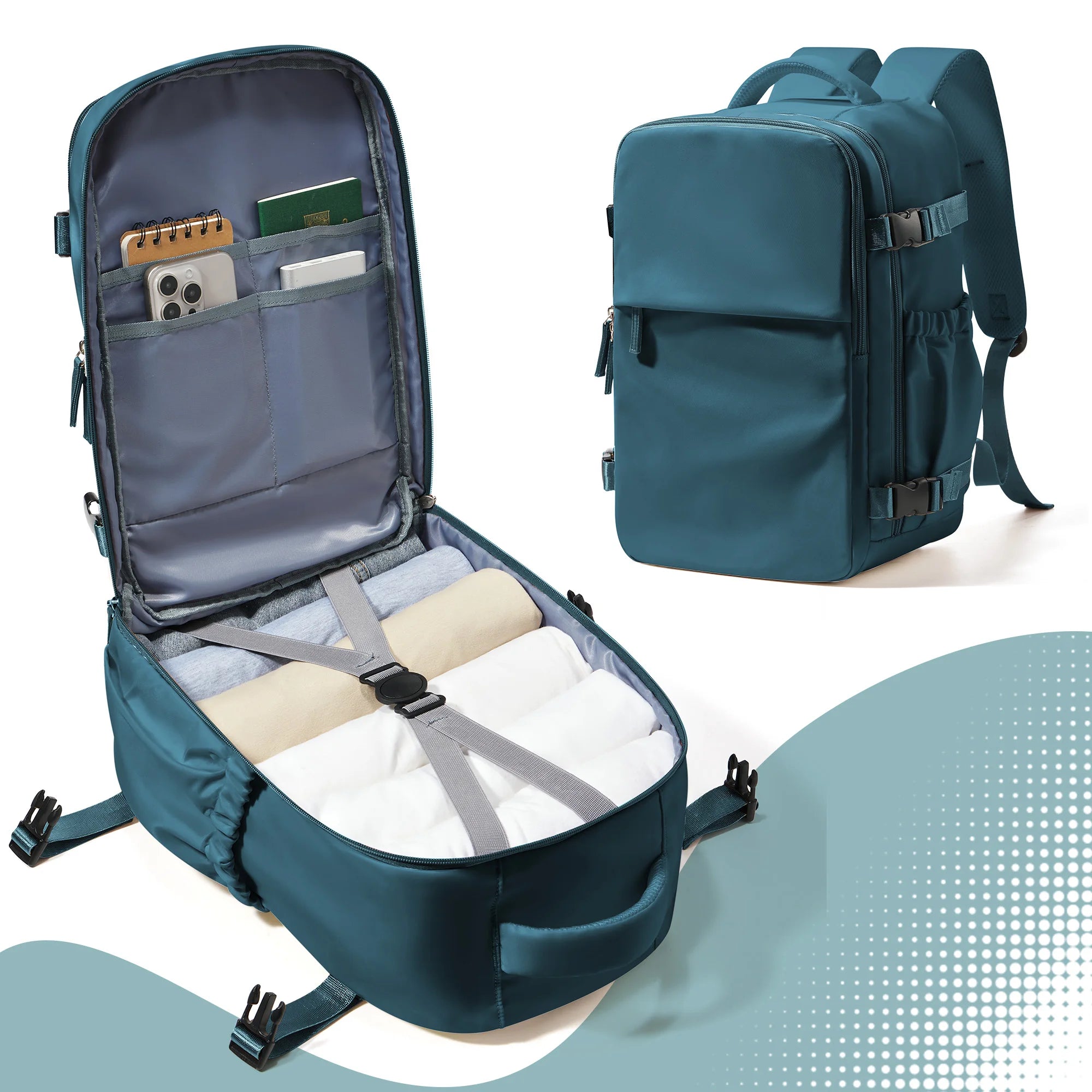 Sac à dos ordinateur rigide bleu foncé