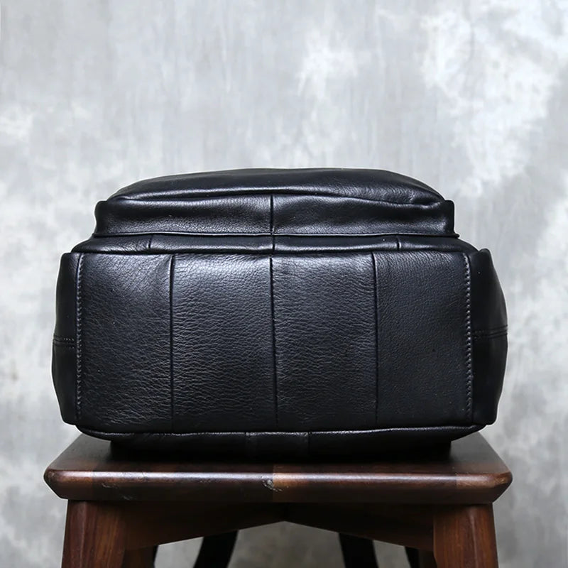 Sac à dos pour ordinateur noir en cuir