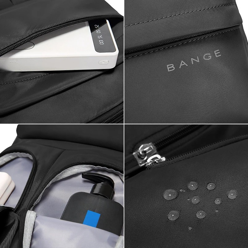 sac à dos noir pour pc avion impermeable